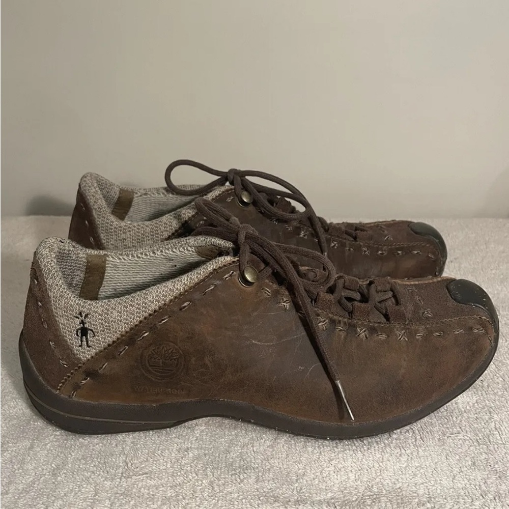 Timberland Smartwool Ecostep Women's Leather Brown Hiking Shoes Size 7.5